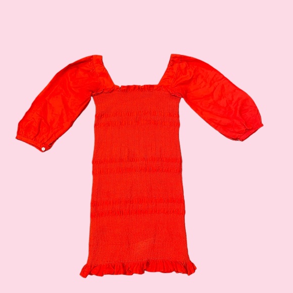 Capulet Smocked Linen mini dress - Picture 2 of 4